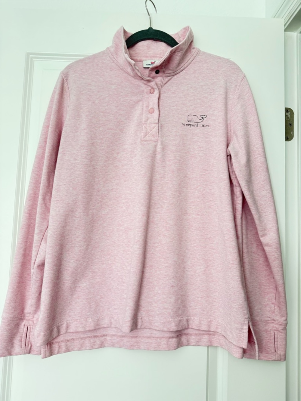 Vineyard Vines Pink Heather Quarter-Snap Pullover